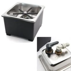 Espresso Parts Milk Jug Rinser, Bench Top, Square