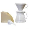 Hario V60 Ceramic Pour Over Set - White 2 Hario V60 Ceramic Pour Over Set - White