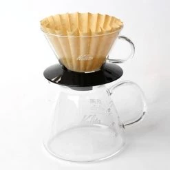Brew Bar Kalita Glass Wave Dripper 185 Black