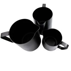 Rhino Black Stealth Milk Pitcher - 12oz/360ml 7 Rhino Black Stealth Milk Pitcher - 12oz/360ml