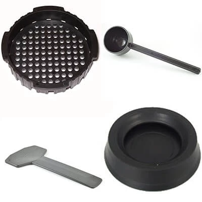 Barista Warehouse Filter Basket, Rubber Seal, Scoop, Paddle (Sold Separately) 4 Barista Warehouse Filter Basket, Rubber Seal, Scoop, Paddle (Sold Separately)